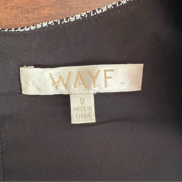 WAYF Houndstooth Black White Checkered Long Sleeve Crop Top Back Zip Size Small - Picture 8 of 11